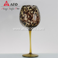 Leopard Print Colored Wine Glass Solid Glass